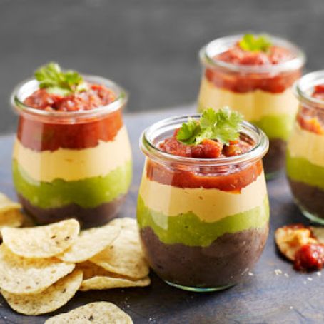 Layered Dip in a Cup