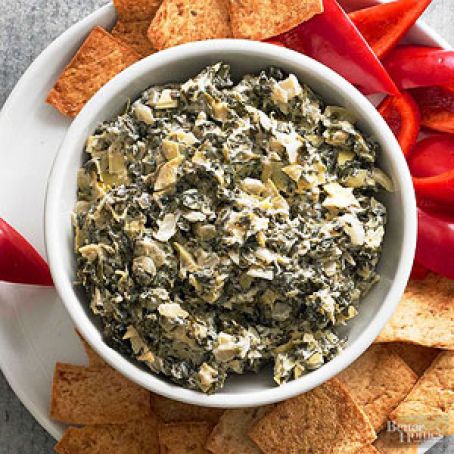 Spinach-Artichoke Dip with Feta and Bacon