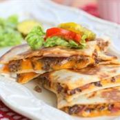 Mexi Cheeseburger Quesadillas