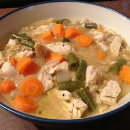 Crock Pot Chicken, Vegetable & Barley Soup (P1)