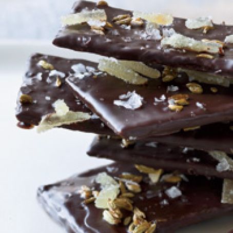 Chocolate Wafers with Ginger, Fennel and Sea Salt