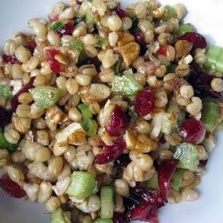WHEAT BERRY SALAD WITH PECANS AND CRAISINS