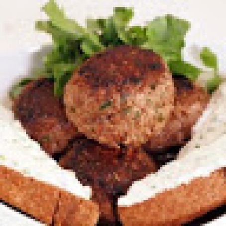 Beer Braised Beef Meatballs with Horseradish Sauce