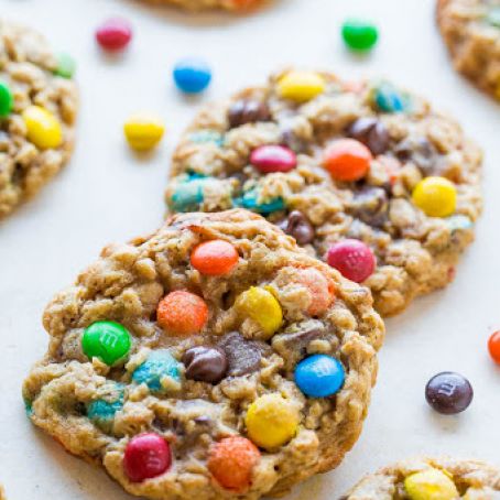 The Best Oatmeal M&M Chocolate Chip Cookies