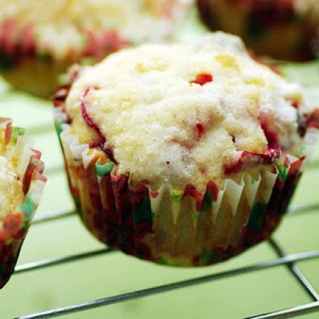Eggnog Cranberry Muffins