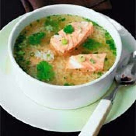 ASIAN SALMON & RICE SOUP