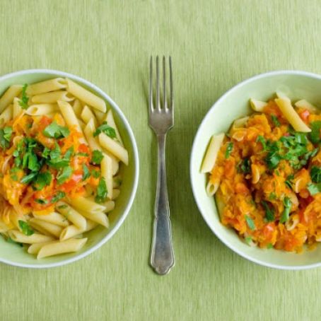 Pasta With Winter Squash and Tomatoes