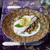Striped Bass en Papillote with Lebanese Salad