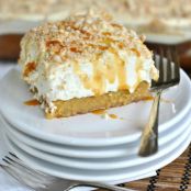 Banana Caramel Poke Cake