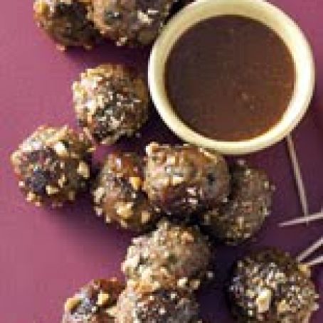Chicken Meatballs with Sweet Peanut Sauce