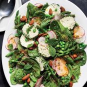 Spring Salad with Herbed Goat Cheese