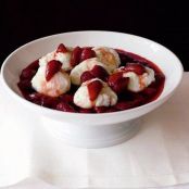 SWEET RICOTTA DUMPLINGS w/STRAWB SAUCE