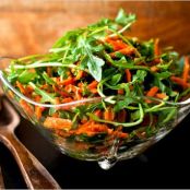 ARUGULA & CARROT SALAD w/WALNUTS & CHEESE