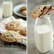 Reese's Cup Stuffed Chocolate Chip Cookies