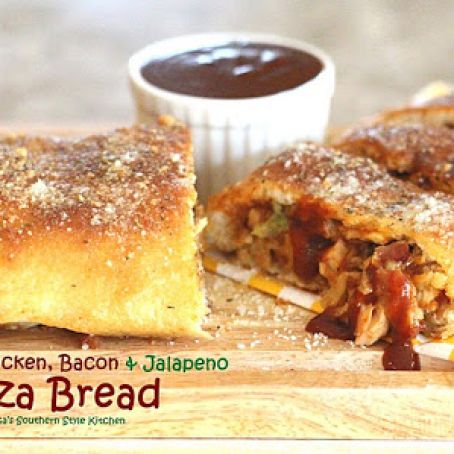 Barbecue Chicken, Bacon & Jalapeno Pizza Bread