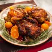 Clementine and Cranberry Glazed Cornish Game Hens