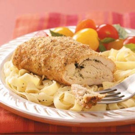 Mascarpone-Pesto Chicken Rolls