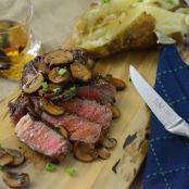 Steak Au Poivre Bourbon Mushroom Sauce