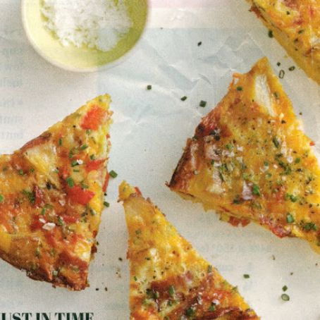 Potato and Turkey Bacon Quiche