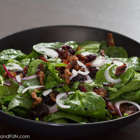 Spinach Salad with Warm Dressing