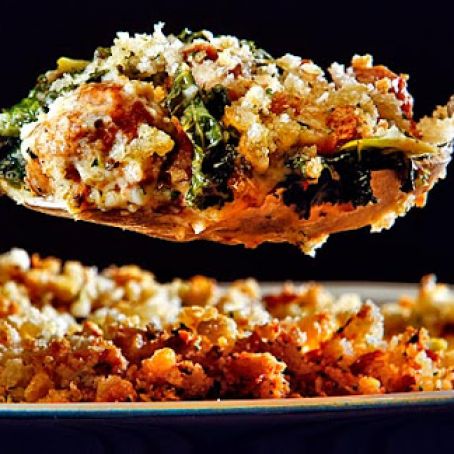 Italian sausage and kale gratin