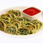 Fresh Pasta Rollatini with Spinach and Ricotta