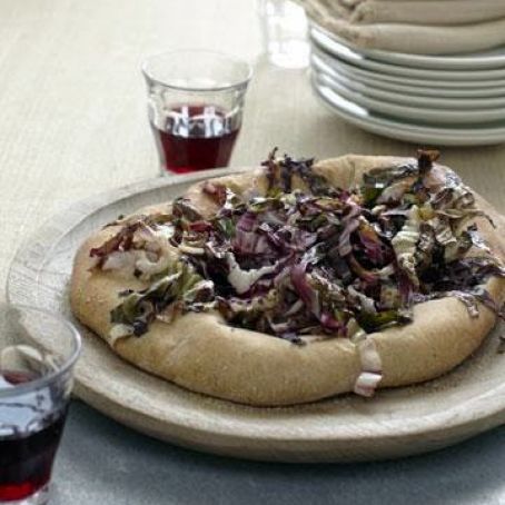 Radicchio Pizza with Truffle Oil