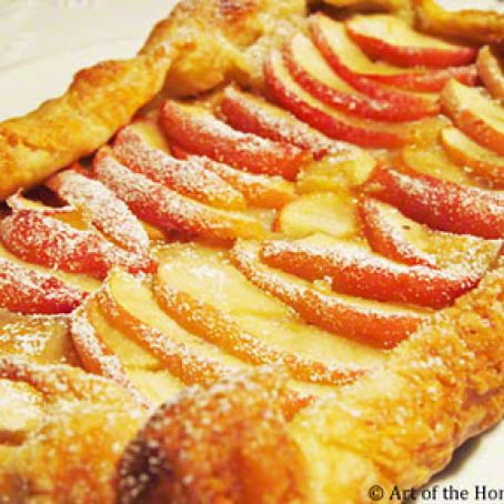 Light French Apple Puff Pastry Tart