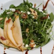 Pear & Goat Cheese Salad with Balsamic Reduction