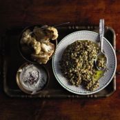 Roasted Cauliflower with Tahini Sauce