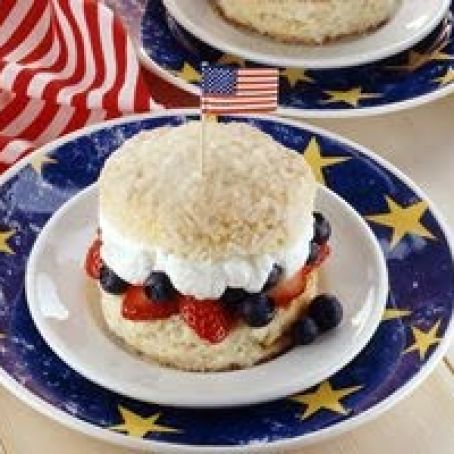 Red, White and Blueberry Shortcakes