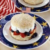 Red, White and Blueberry Shortcakes