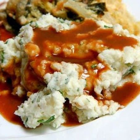 Goat cheese mashed potatoes