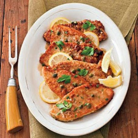 Turkey Cutlets with Lemon-Caper Sauce