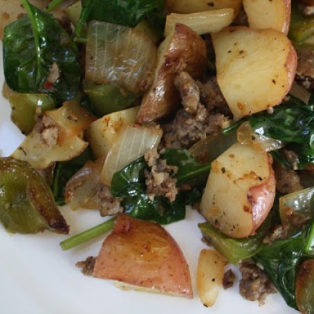 Spinach and Potato Breakfast Hash
