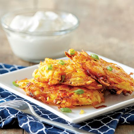 Carrot-and-potato latkes