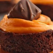 Trick-or-Treat Brownie Cupcakes