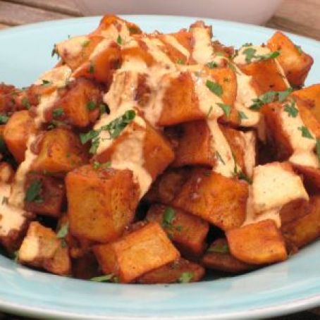 Patatas Bravas Home Fries with Roasted Tomato Aioli