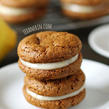 Chewy Ginger Sandwich Cookies with Lemon Filling