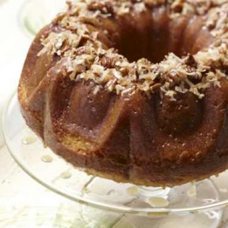 Coconut Pecan Bourbon Cake