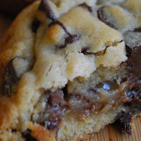 Deep Dish Chocolate Chip Caramel-Filled  Cookies