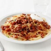 Spaghetti with Quick Turkey Chili