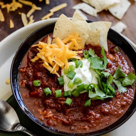 Crockpot Pulled Pork Chili