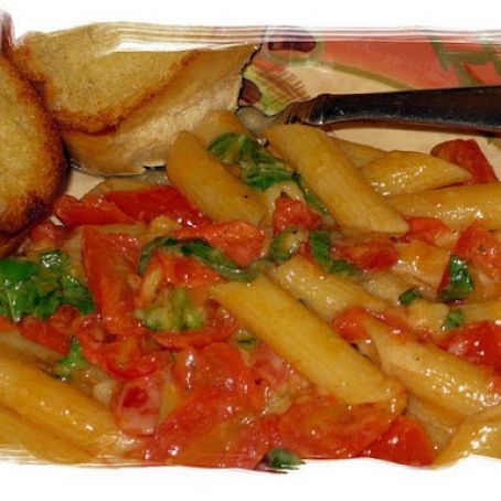 Pasta with Tomatoes, Basil & Three Cheeses