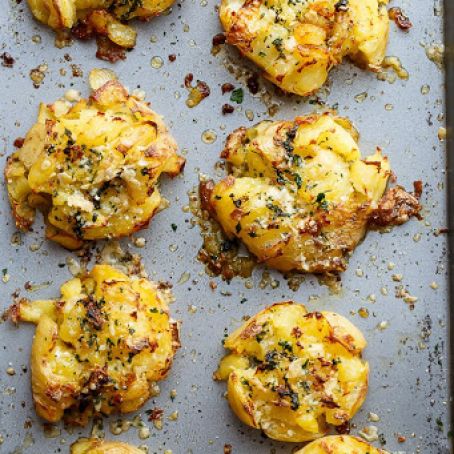 Potatoes Crispy Garlic Smashed