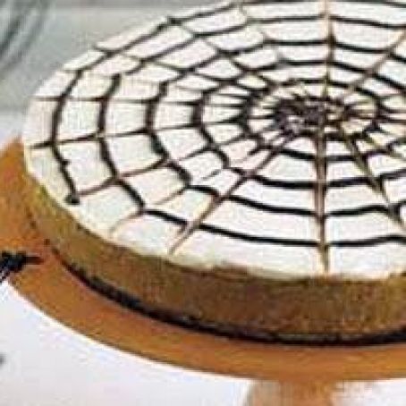 Spider Web Pumpkin Cheesecake