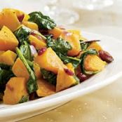 Butternut Squash with Baby Spinach