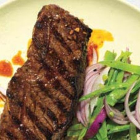 Snow Pea and Red Onion Salad With Sesame Vinaigrette