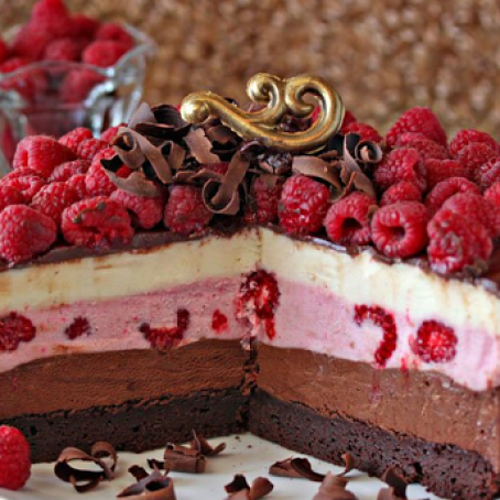 Chocolate Raspberry Mousse Cake