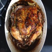 ROSEMARY–MAPLE ROAST CHICKEN